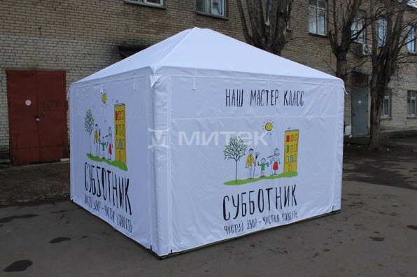 Торговая палатка как агитационный куб