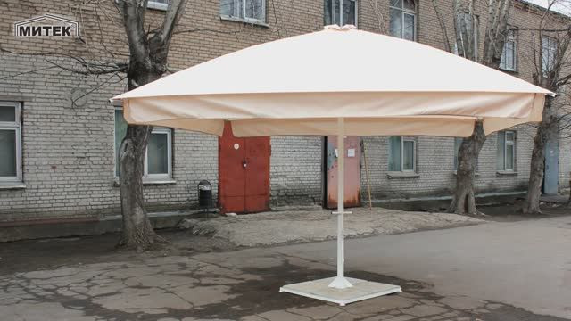 Зонт квадратный телескопический 4х4 (8спиц), стальной каркас, тент oxf. 600D