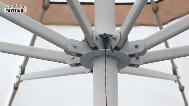 Зонт круглый 4 м стальной каркас, тент Oxf 600D